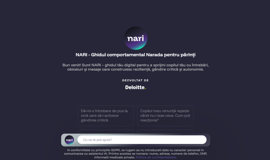 Narada și Deloitte Technology Delivery Center îl lansează pe Nari, primul asistent AI dedicat educației comportamentale în România